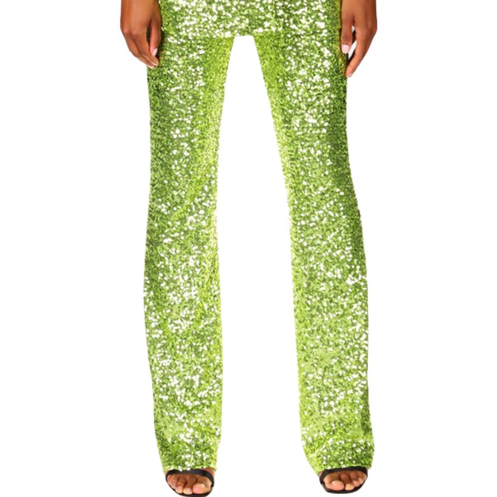 Sparkling Green Sequin Pants